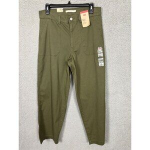 Levis Women's Utility Pants Olive Green Size 29x27 New With Tag's